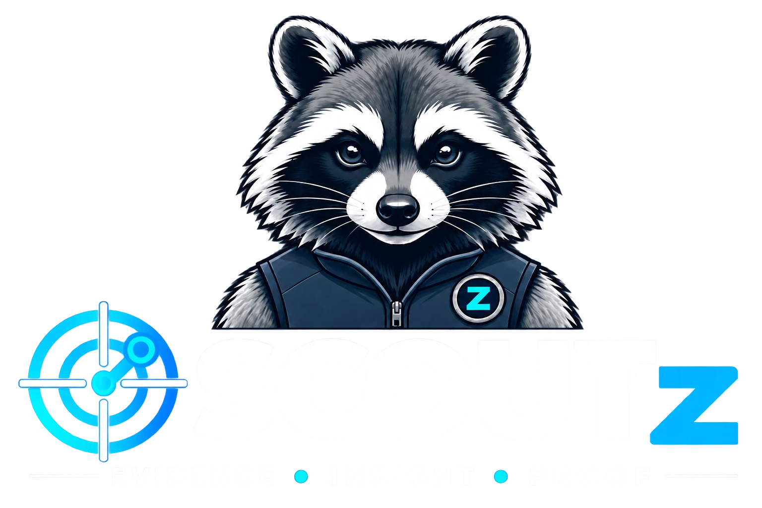 SCOUTz raccoon glow logo