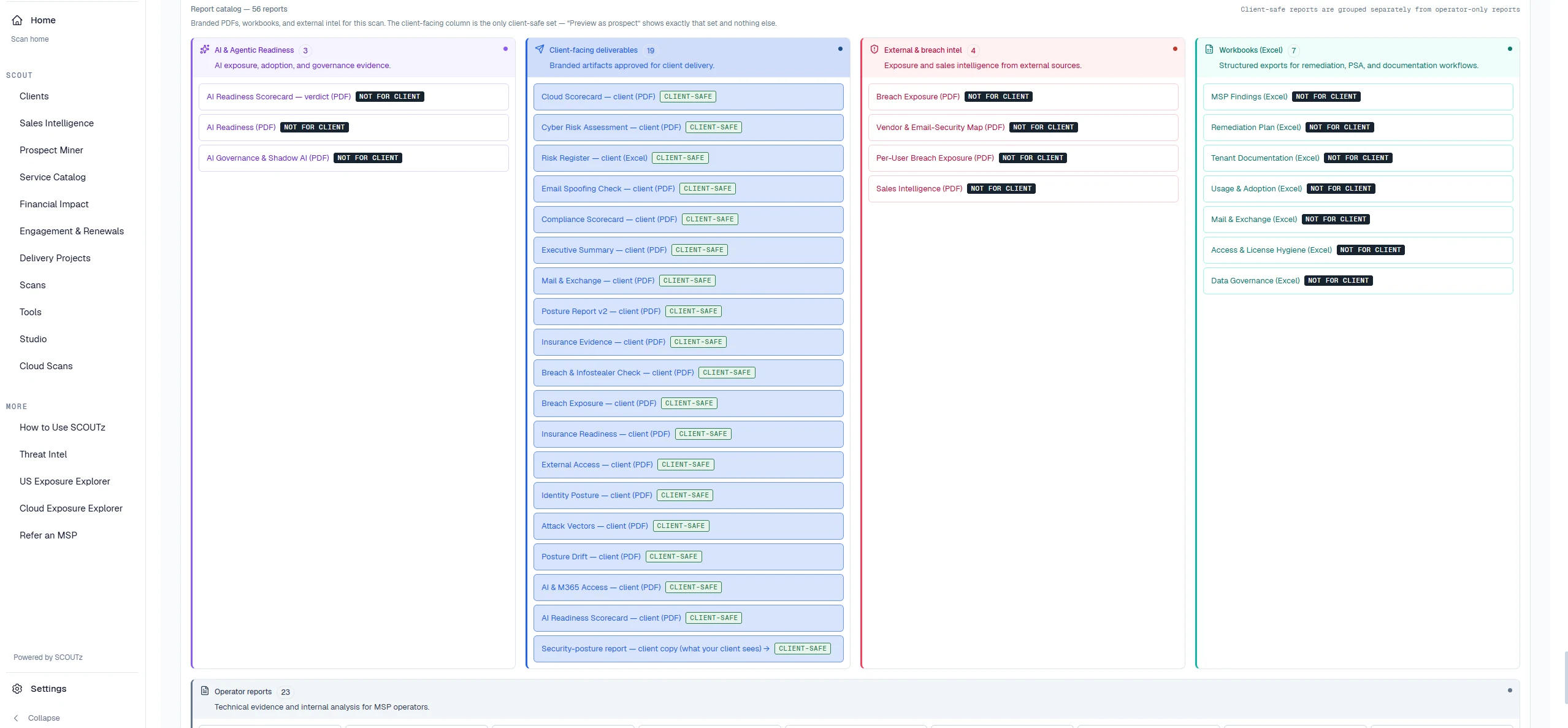 Studio client-safe report screenshot
