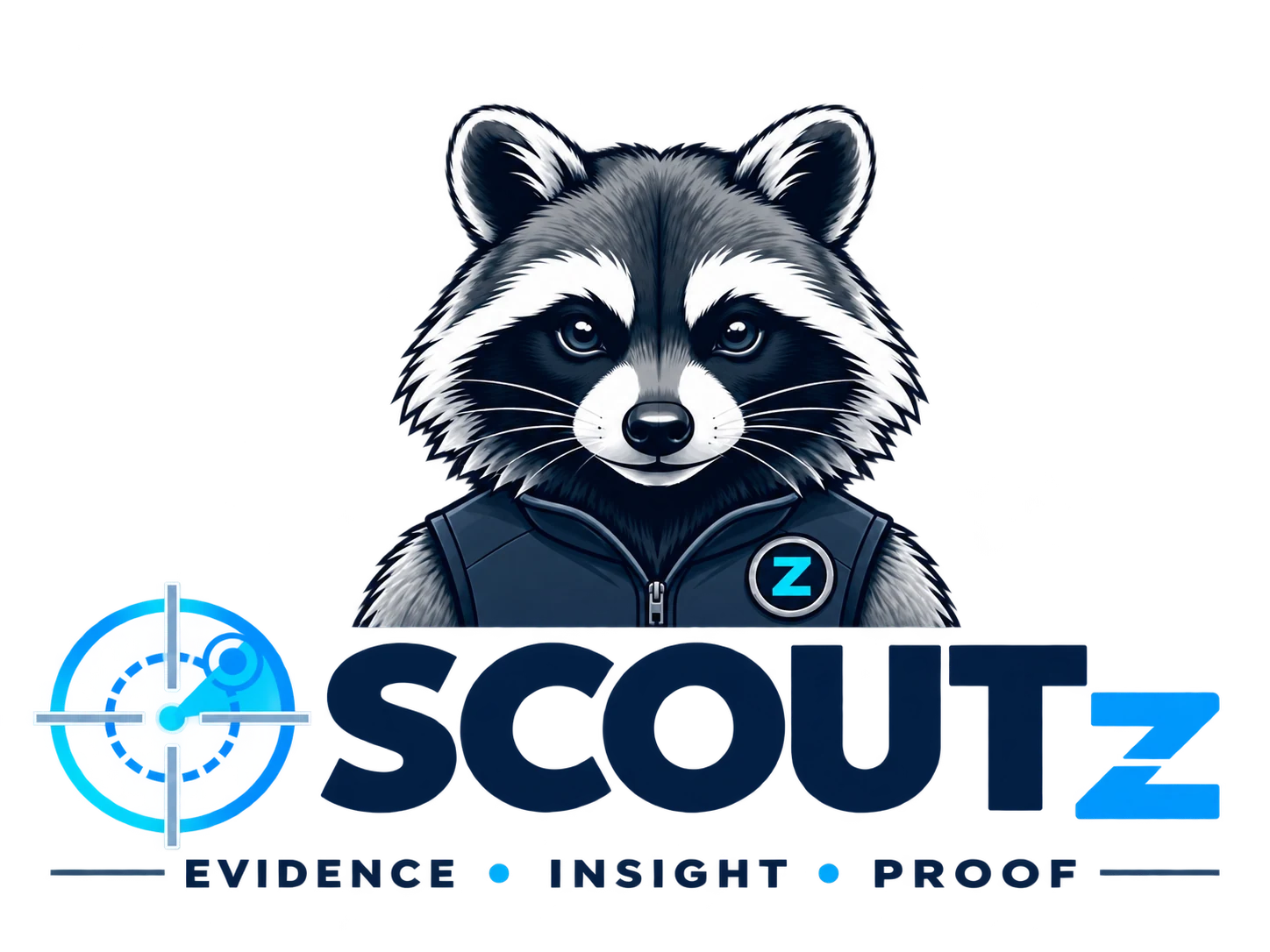 SCOUTz raccoon color logo