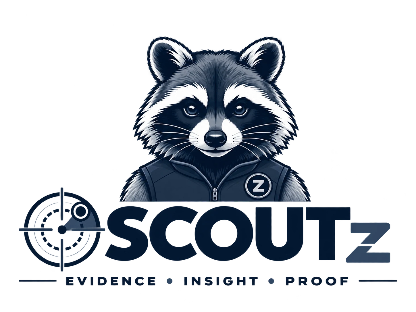 SCOUTz raccoon dark logo