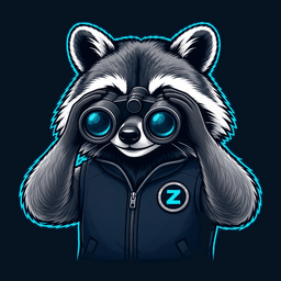 SCOUTz raccoon scouting with binoculars for findings