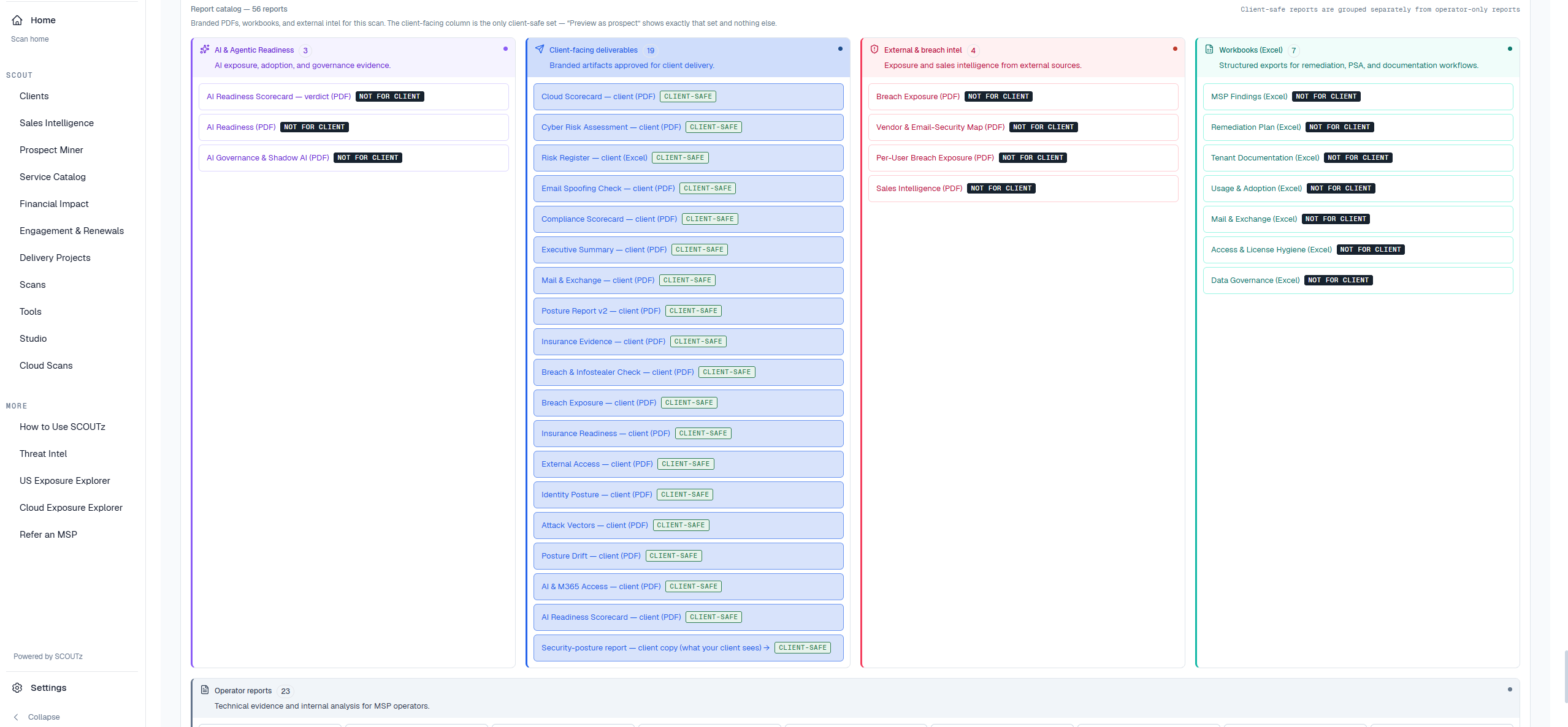 Studio client-safe report screenshot